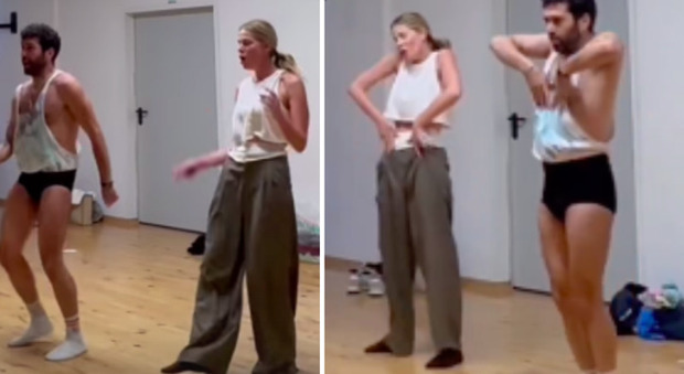 Alessia Marcuzzi a lezione di ballo (sexy): «Io ci ho provato»