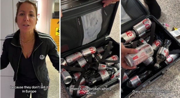 Attrice americana con la valigia piena di 'Diet coke' per due settimane di vacanza: «In Europa non le hanno»