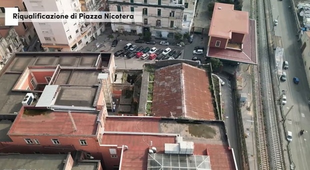 Piazza Nicotera vista dal drone