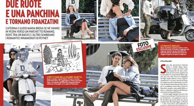 Caterina Balivo e la fuga con il marito Guido Maria Brera, scambi di baci in un parco di Roma