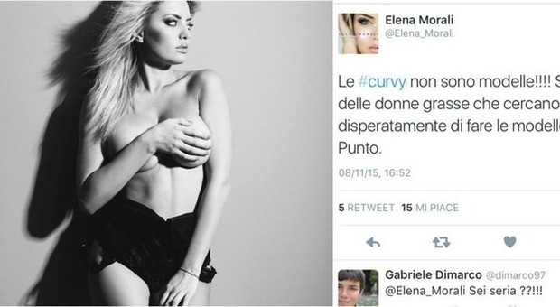 Elena Morali e il tweet sulle donne curvy
