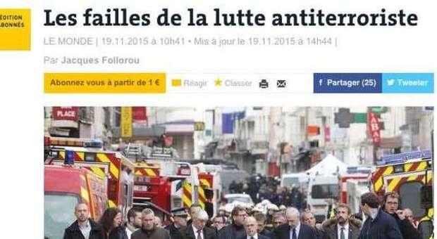 Le Monde si scaglia contro i servizi francesi: "Ancora buchi nella lotta antiterrorismo"