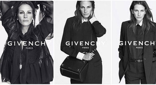 La trasformazione di Julia Roberts, testimonial (senza sorriso) per Givenchy