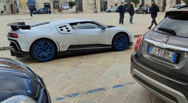 La Bugatti da otto milioni di euro che gira per le strade pugliesi è di uno sceicco. Nel Salento per una revisione alle "sospensioni"
