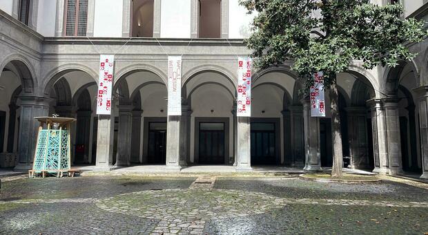 Il cortile di Palazzo Gravina, luogo principale della Napoli Design Week
