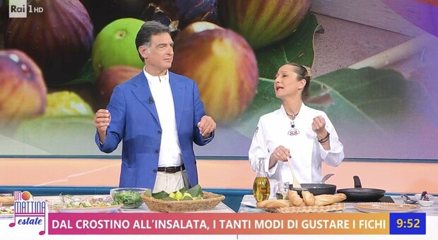 La chef reatina Maria Sole Mancini realizza piatti con i fichi a Uno Mattina