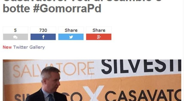 Lorenzo Guerini con Salvatore Silvestri a una manifestazione elettorale a Casavatore
