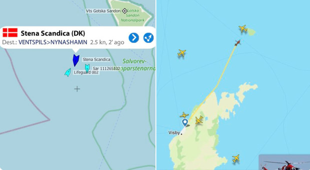 Svezia, traghetto in fiamme nel mar Baltico: a bordo 300 persone