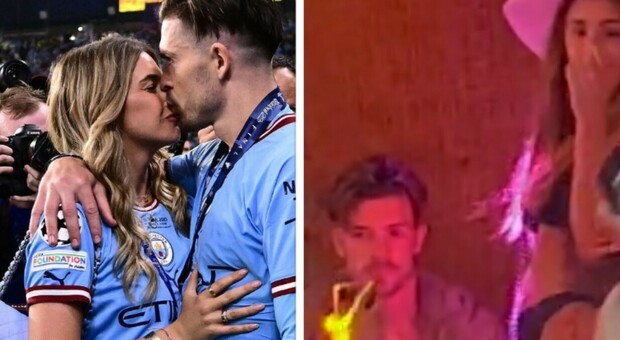 Jack Grealish a Ibiza balla e accarezza un'altra donna mentre la fidanzata è in Italia