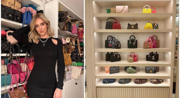 Chiara Ferragni, il tesoro nella cabina armadio di casa nuova: la collezione di borse vale oltre 100mila euro
