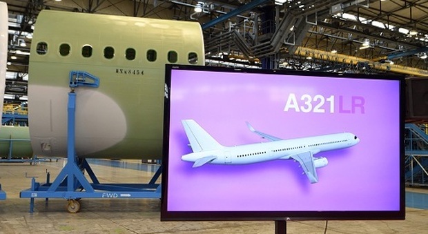 Leonardo: nuovo Airbus 321 La fusoliera è made in Nola