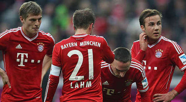 Il Bayern passa a Mosca ed è primo, decide un gol di Mueller su rigore