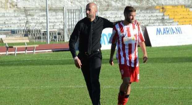 Il tecnico Cristian Bucchi e il centrocampista Fabio Foglia