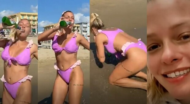 Giulia Provvedi, incidente in spiaggia mentre scherza su Instragram: cade a terra e si rompe un dente