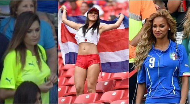 La Costa Rica vince anche la sfida in tribuna: la tifosa hot fa impazzire gli italiani. 'Oscurate' Alena e Fanny