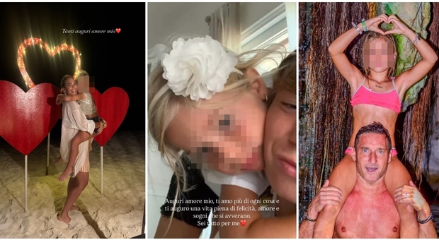Isabel Totti compie 9 anni, gli auguri di mamma Ilary Blasi e papà Francesco