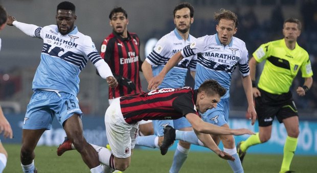 Lazio-Milan, regge bene la difesa incerottata:il gigante Piatek non fa mai male