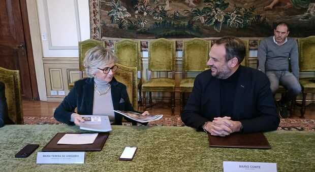 Il nuovo assessore alla Cultura Maria Teresa De Gregorio con il sindaco di Treviso Mario Conte