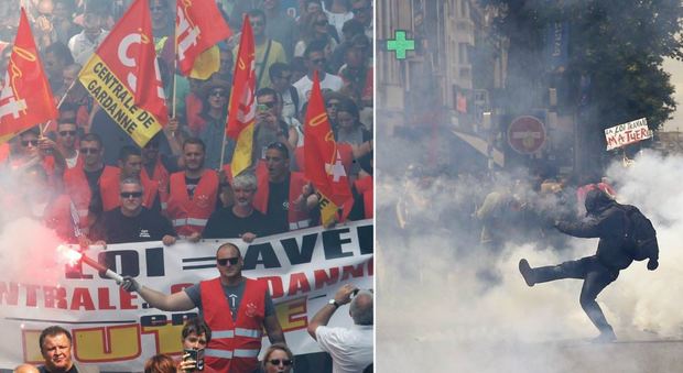 Parigi, violenti scontri al corteo contro la riforma del lavoro: 40 feriti e 42 fermi