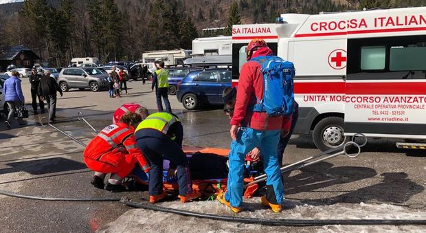 I soccorsi ai 7 sportivi bloccati a Sella Prevala in Friuli
