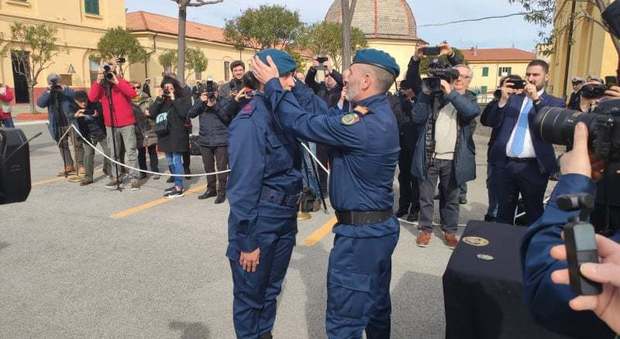 Chiara Giamundo, prima donna palombaro della Marina Militare ha ricevuto il basco del GOS