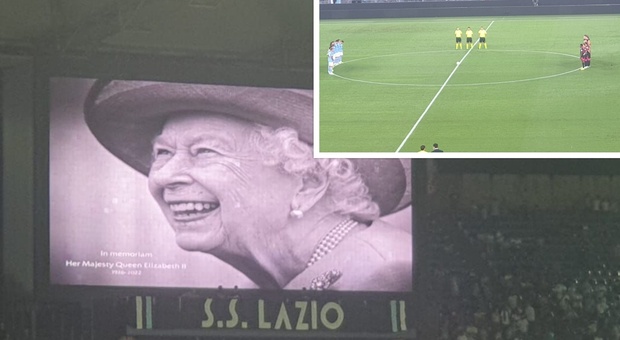Regina Elisabetta, un minuto di silenzio allo Stadio Olimpico di Roma