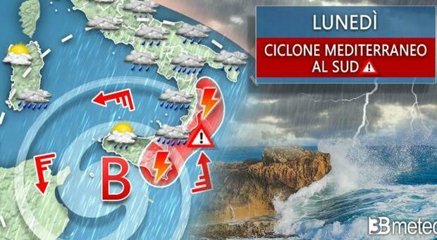 Maltempo al Sud Italia, in Sicilia arriva l'«Uragano mediterraneo»: allerta anche in Calabria