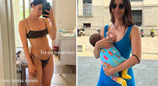 Aurora Ramazzotti, il selfie allo specchio: «Tra un pannolino e una ninna nanna»