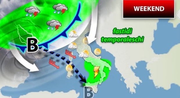 Meteo, weekend di temporali al centro-sud: ecco le zone interessate