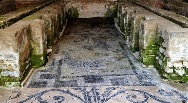 Un mosaico della villa romana di Minori