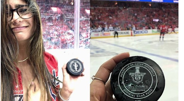Mia Khalifa, la pornostar colpita al seno alla partita di hockey: «L'ho sentito sgonfiarsi»