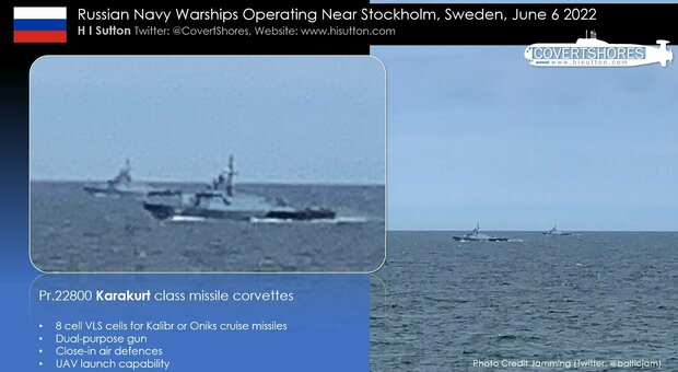 Navi da guerra russe avvistate vicino Stoccolma: seguono da vicino l'esercitazione Nato nel Baltico