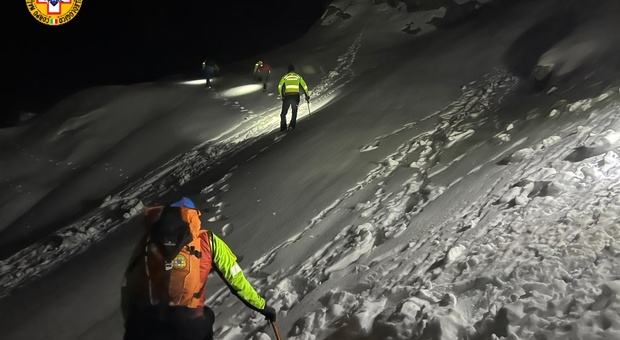 Il recupero degli escursionisti sul Monte Chiadenis