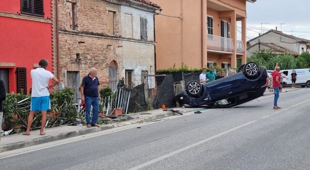 La scena dell'incidente a Villa Musone