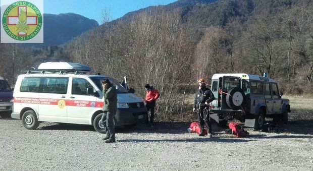 I soccorso del Cnsas e del Sagf a Moggio Udinese