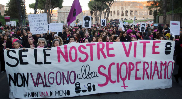 Il corteo delle donne a Roma (Vincenzo Tersigni / EIDON)