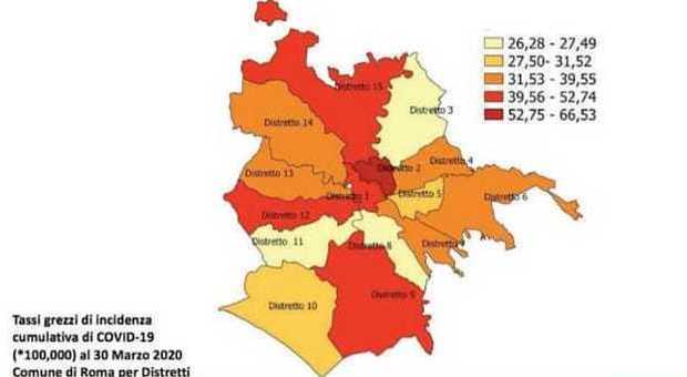 Coronavirus, la mappa: più contagiati a San Lorenzo e Flaminio, meno a Garbatella e Portuense. Record di positivi a Civitavecchia