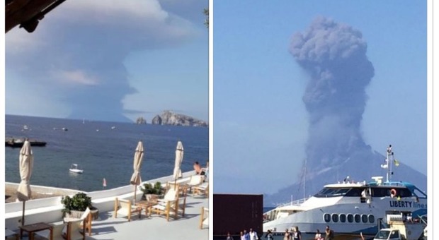 Paura a Stromboli, pioggia di lapilli e Ginostra in fiamme: «Turisti in fuga si tuffano in mare». Colonna di fumo nero