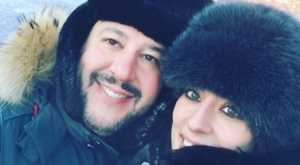 Matteo Salvini con Elisa Isoardi (Instagram)