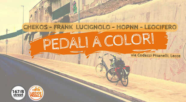 “Pedali a colori” tra street art e murales: rinasce la pista ciclopedonale a Lecce