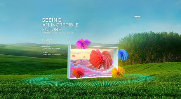 Asus ha annunciato il lancio dell'evento “Seeing An Incredible Future” al Ces 2023 di Las Vegas