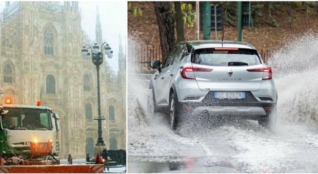 Nevicate in arrivo sull'Italia, possibili anche a Milano: «Freddo artico, valori termici record». Forti piogge in Liguria, Toscana e Campania