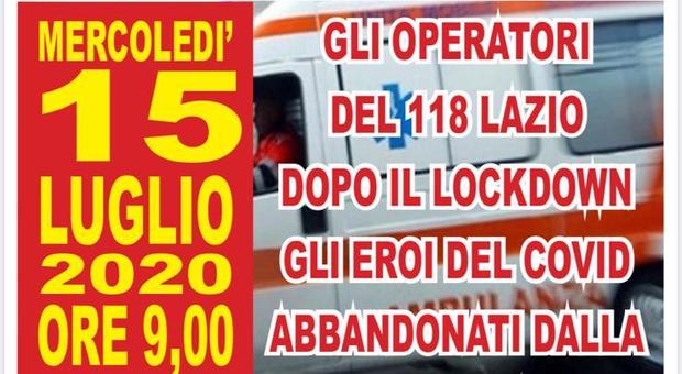 Latina, protesta degli operatori del 118 domani a Roma: «Abbandonati dalla Regione Lazio»