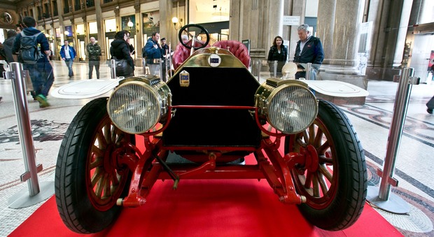 Roma, la mitica Lancia Epsilon del 1912 in mostra alla Galleria Sordi