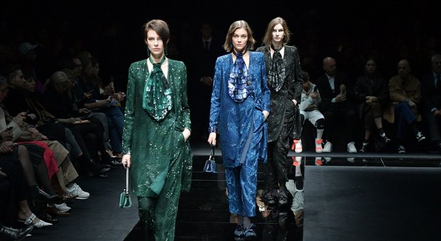 Milano Fashion Week, Emporio Armani in passerella: Re Giorgio "libera" la donna dalle tendenze