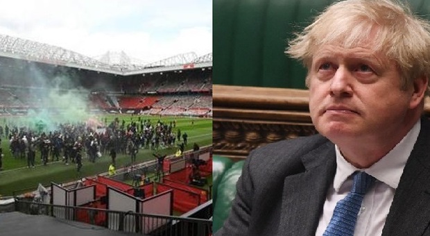 Superlega, Boris Johnson commenta le proteste all'Old Trafford: «Tifosi violenti, ma li comprendo»
