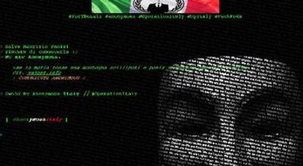 Il sito di Paniz dopo il defacing di Anonymous