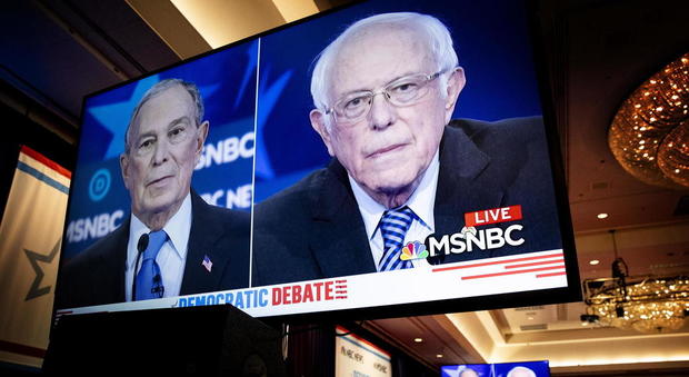 Bloomberg e Sanders al dibattito d las vegas