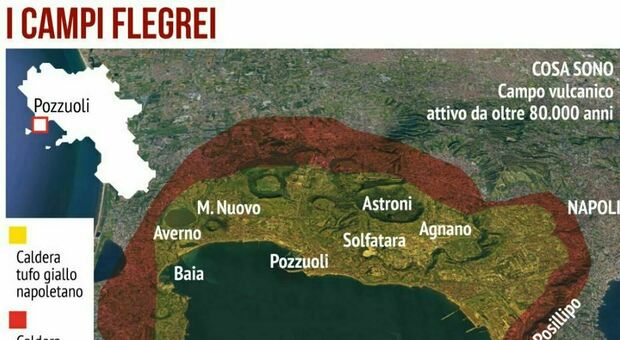 Napoli Campi Flegrei, relazione degli esperti: «Un'eruzione coinvolgerebbe sette Comuni». Il piano per la zona rossa