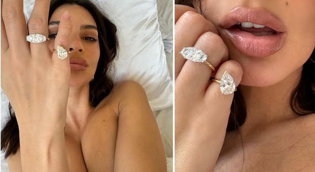 Emily Ratajkowski, due gli anelli del divorzio da oltre 80mila euro: «Riciclati i diamanti del fidanzamento con l'ex marito»